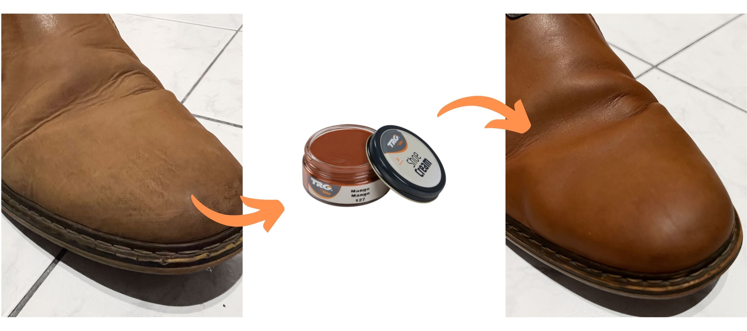 Brązowy Krem do butów skorzanych Shoe Cream TRG Mango 127